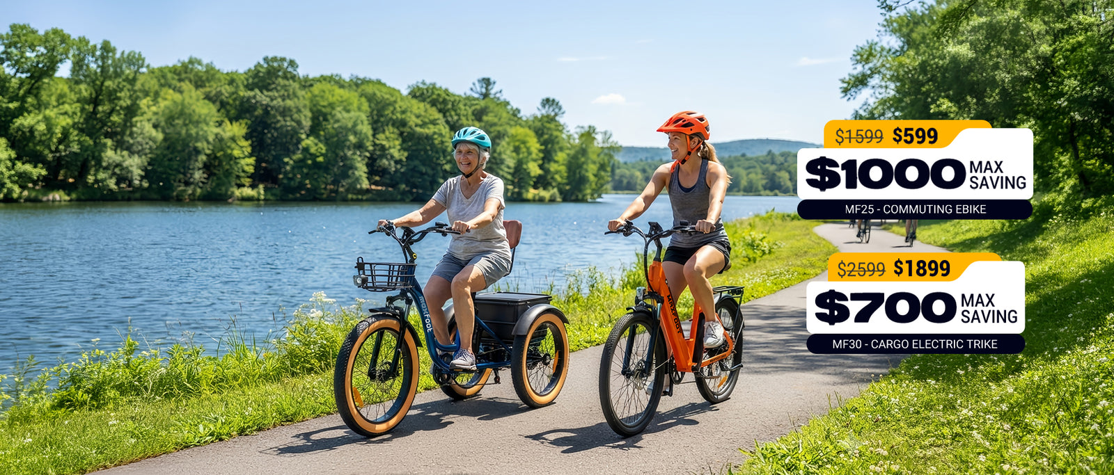 MaxFoot family riding electric trike