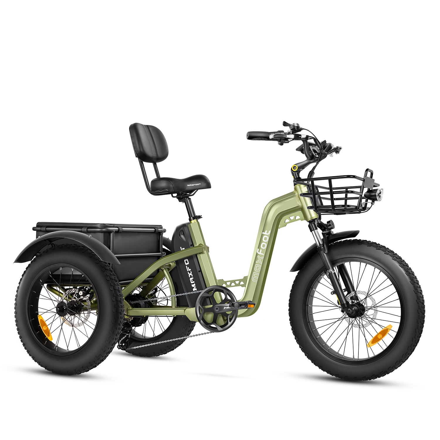 A green maxz 20" electric trike