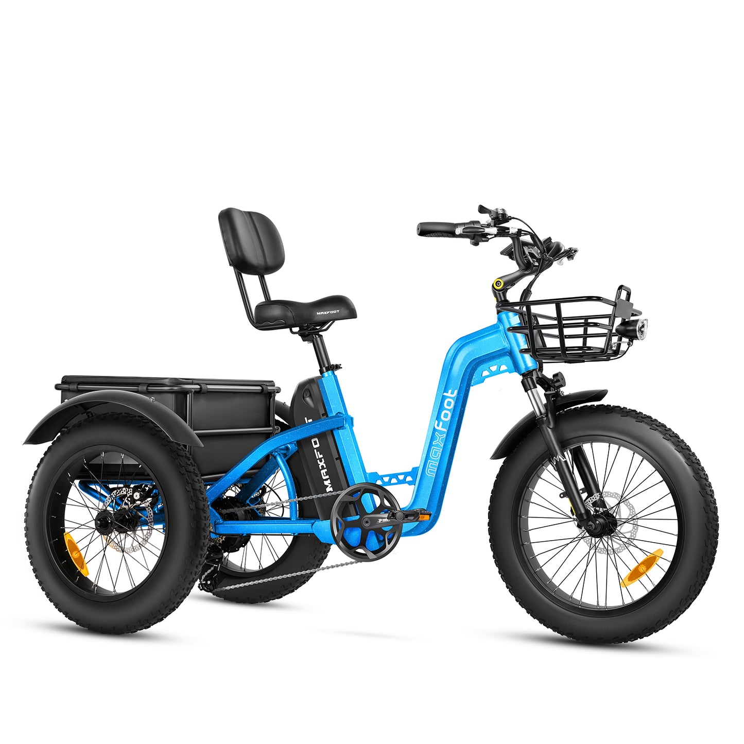 A blue maxz 20" electric trike