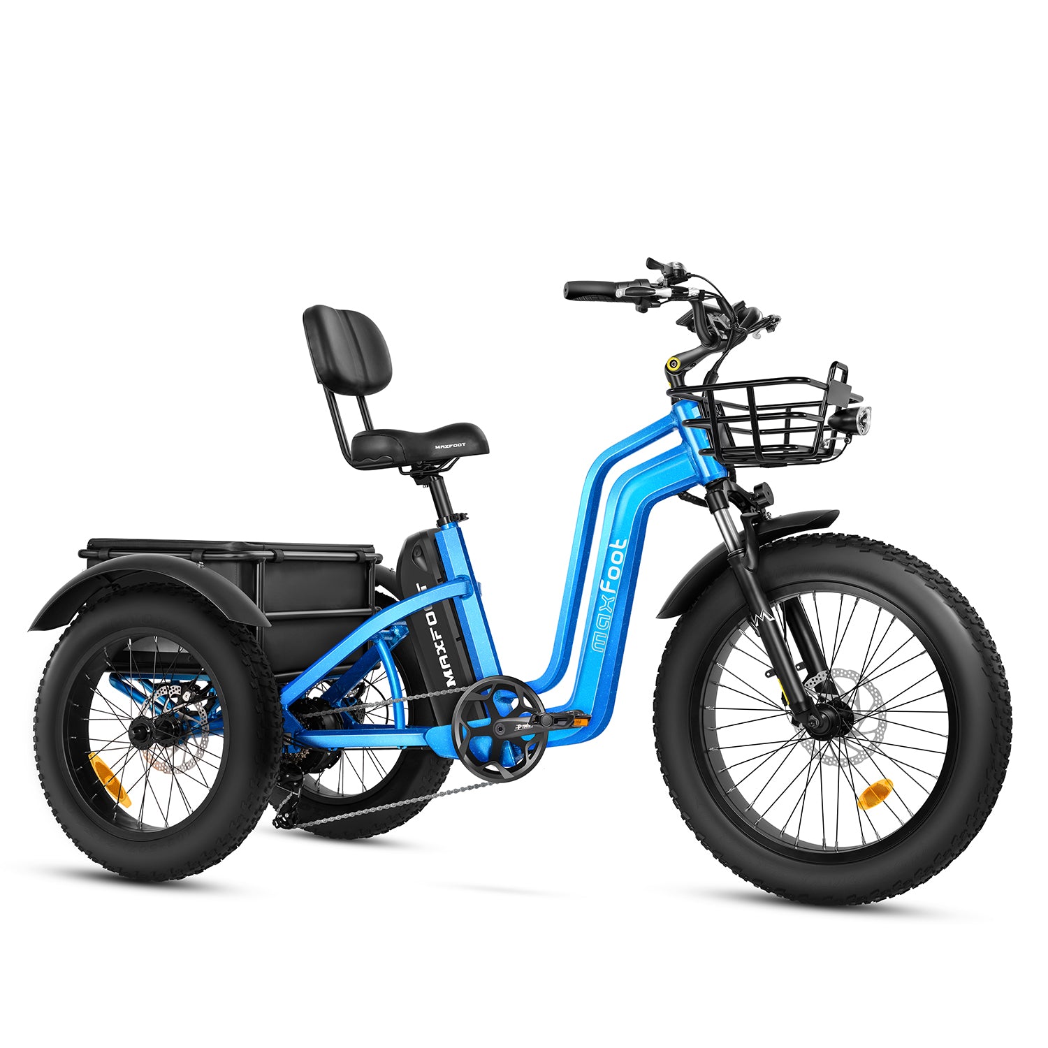 A MaxZ 24" Step -Thru Electric Trike Picton Blue