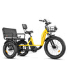 MaxFoot MF-33 Passenger Electric Trike | 2-Adult, 85-Mile Range Yellow