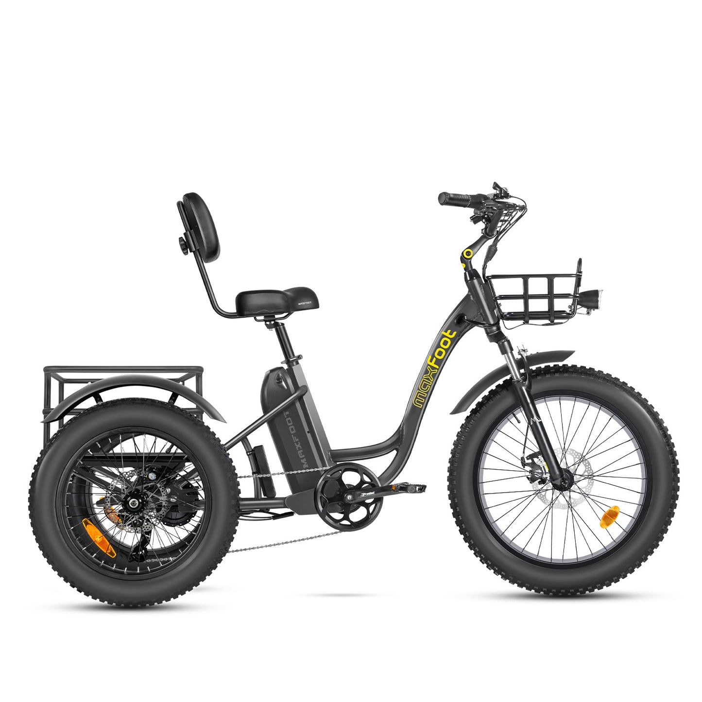 MaxFoot MF-30 Electric Assist Adult Tricycle | 750W & Front Suspension Grey