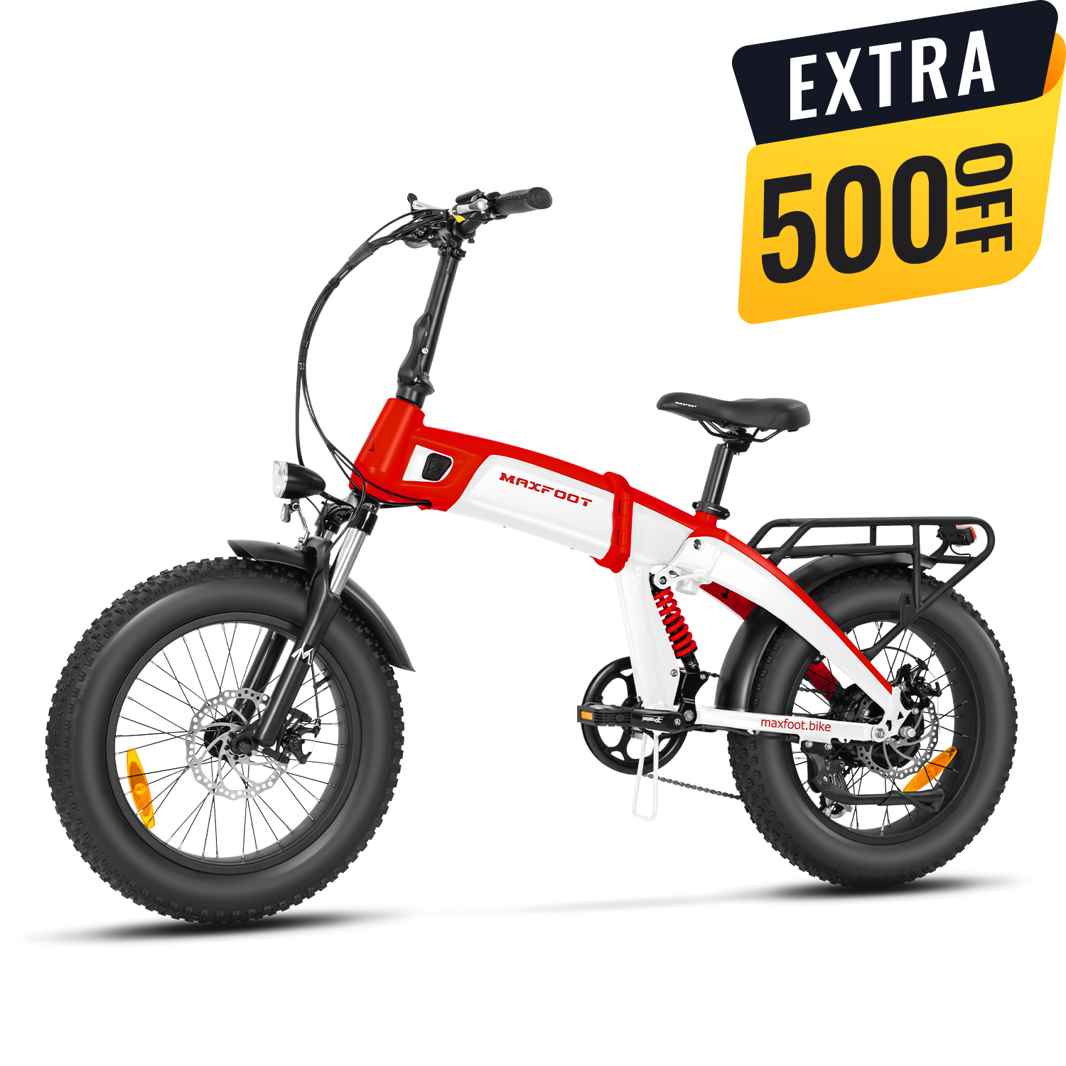 1000W Full Suspension Folding E Bike MF 19 1000P Maxfoot