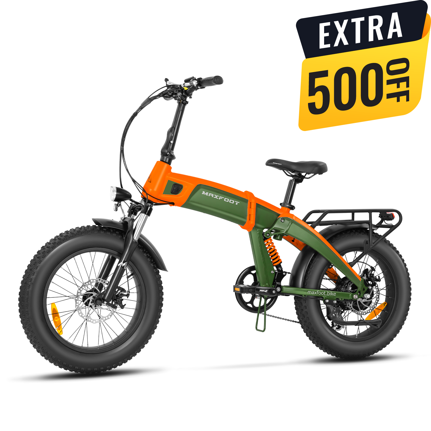 1000W Full Suspension Folding E Bike MF 19 1000P Maxfoot