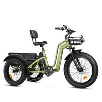 A MaxZ 24" Step -Thru Electric Tricycle Panagea Green