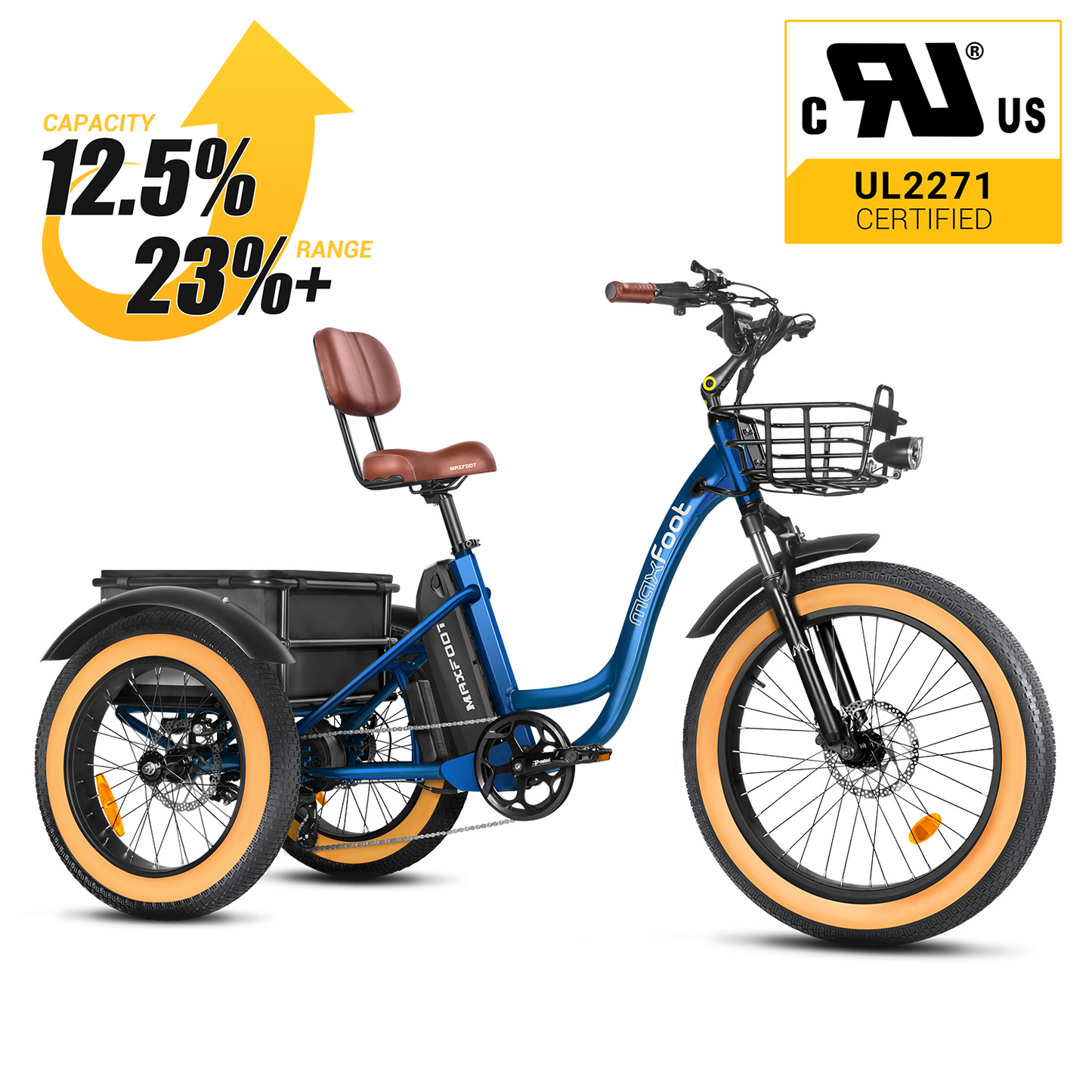 Electric fat tire tricycle on sale