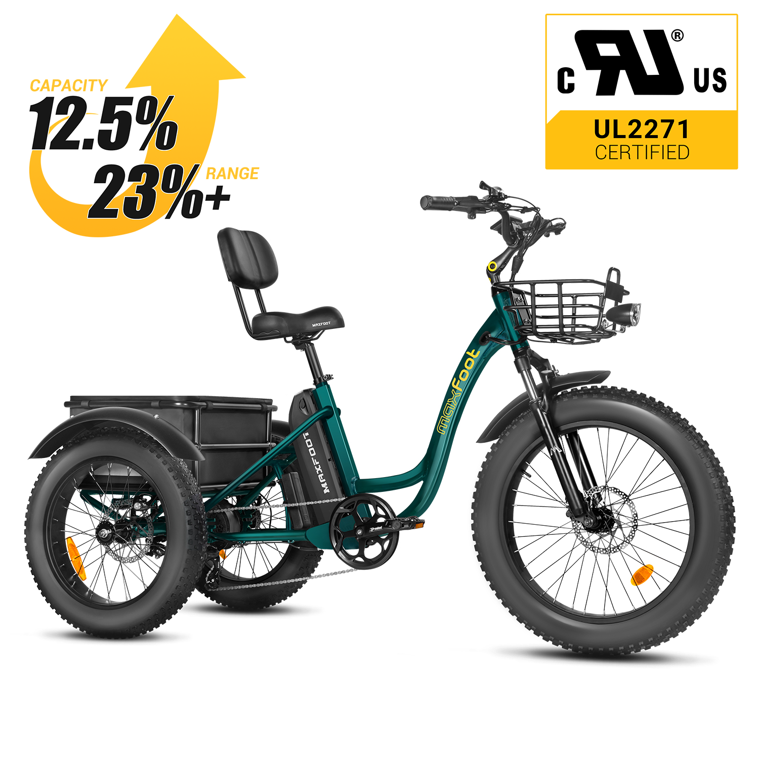 750W MF 30 Rear Drive Electric Trike Ver 2024