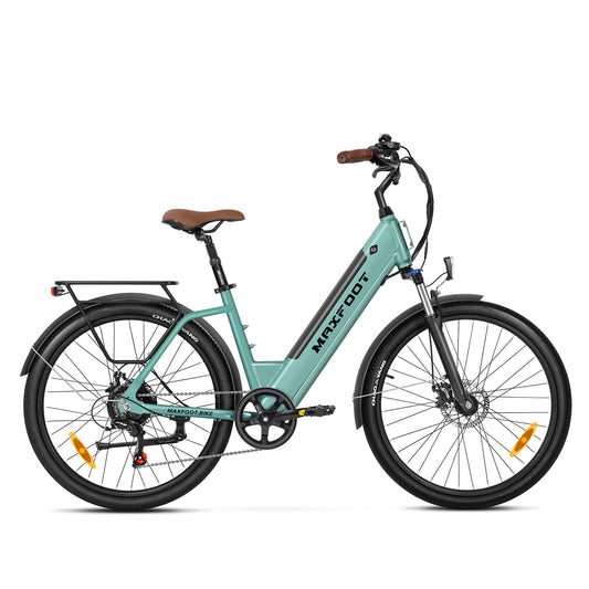 MF-25 Step-Thru Commuter E-Bike | MaxFoot Electric Bike - Verdant Green