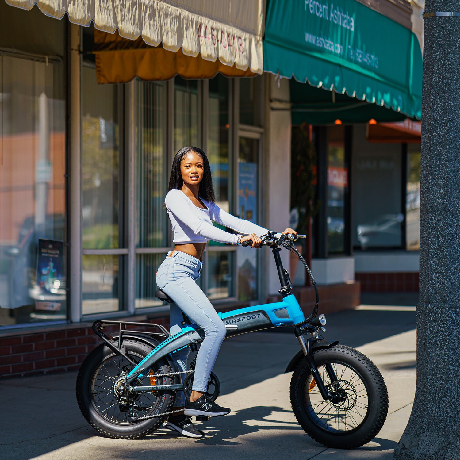 Folding electric bike full suspension hot sale