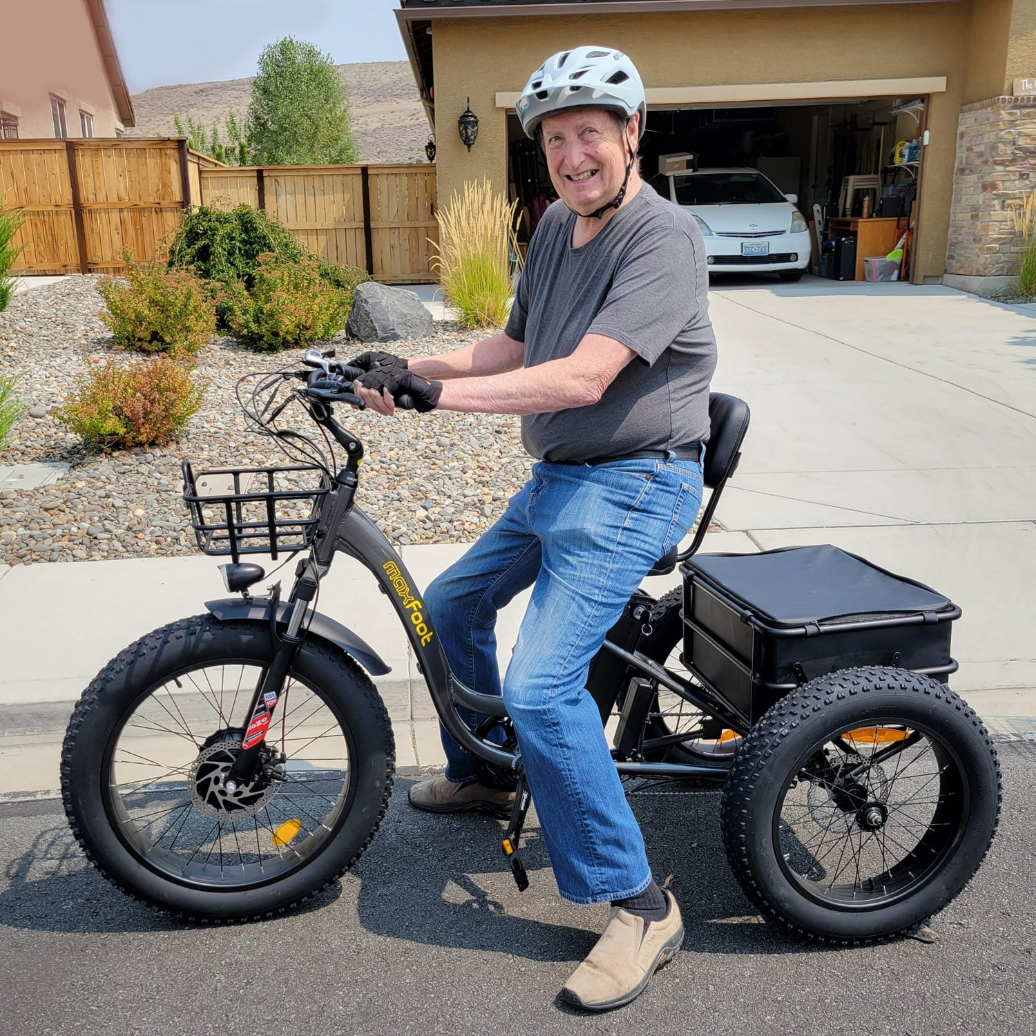 Fat tire 3 wheel electric online bike